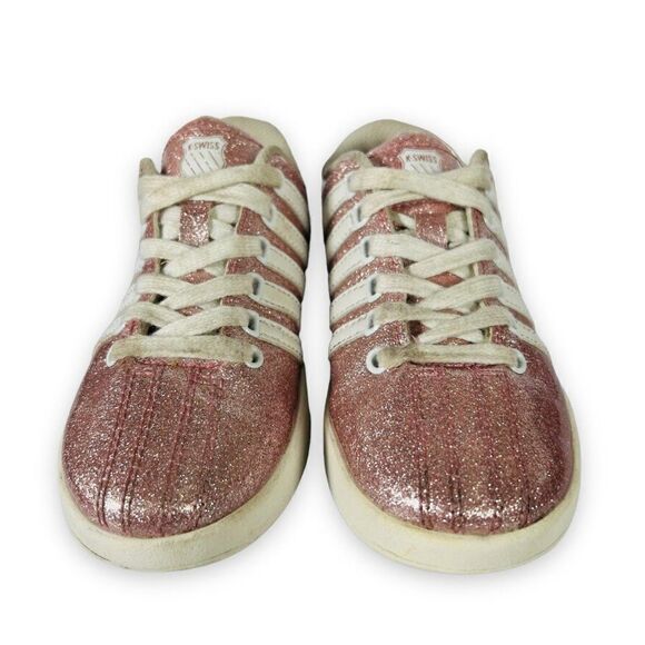K-Swiss Classic Glitter Pink / White 53643-601 Youth 12 - Picture 3 of 11